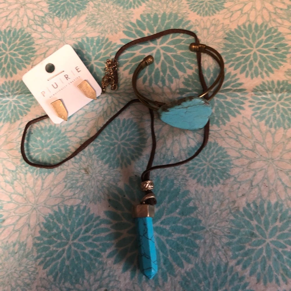 Modernist Stone Jewelry Set- 537 $30 or $25 w/offer